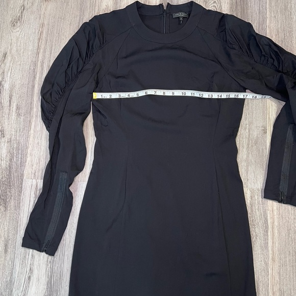Rag & Bone Stephanie Black Long Sleeve Dress Size 8 - Picture 7 of 12